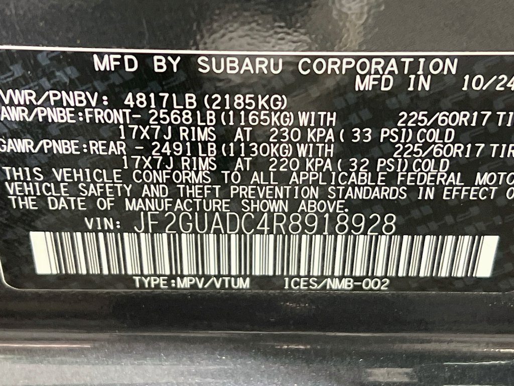Certified 2024 Subaru Crosstrek 2.0i Premium AWD/4WD image 27