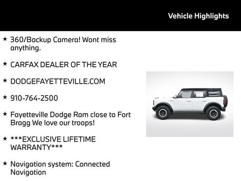Used 2024 Ford Bronco Outer Banks w/ Sasquatch Package AWD/4WD image 5