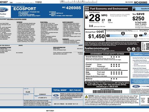 Used 2021 Ford EcoSport Titanium FWD image 4