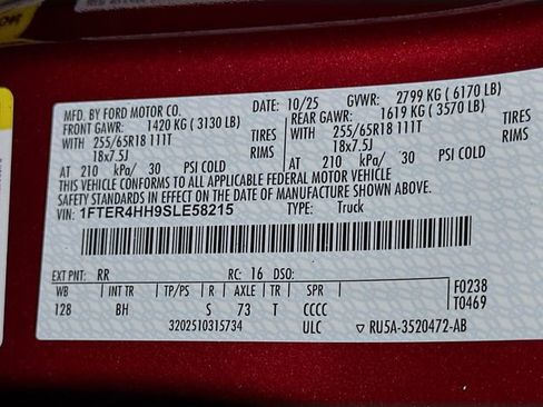 New 2025 Ford Ranger XLT w/ FX4 Off-Road Package image 17