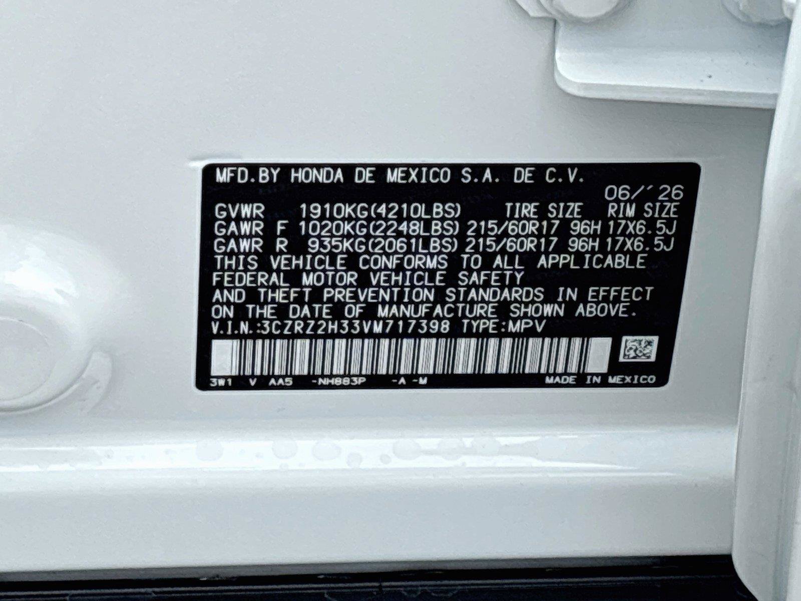 Certified 2027 Honda HR-V LX image 33