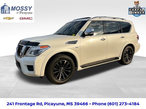 Certified 2019 Nissan Armada Platinum w/ Captain's Chairs Package image 1