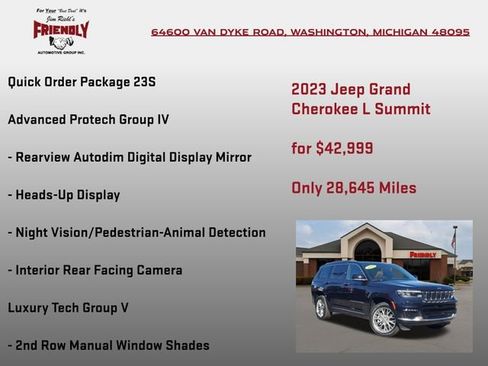 Used 2023 Jeep Grand Cherokee L Summit w/ Advanced Protech Group IV image 5