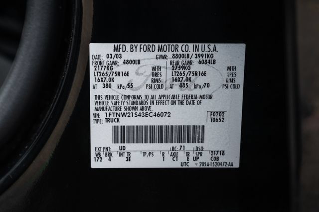 Used 2003 Ford F250 XL AWD/4WD image 62