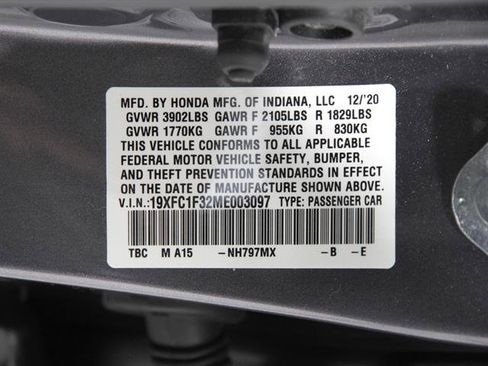 Used 2021 Honda Civic EX image 23