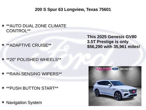 Used 2025 Genesis GV80 3.5T Prestige AWD/4WD image 15