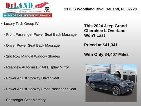 Used 2024 Jeep Grand Cherokee L Overland w/ Advanced Protech Group III AWD/4WD image 6