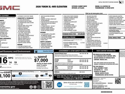 New 2026 GMC Yukon XL Elevation w/ Elevation Premium Package