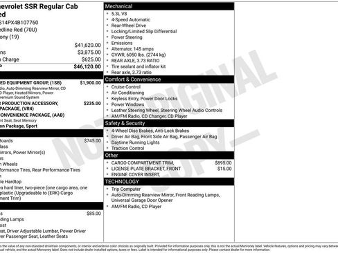 Used 2004 Chevrolet SSR w/ Preferred Equipment Group RWD image 26