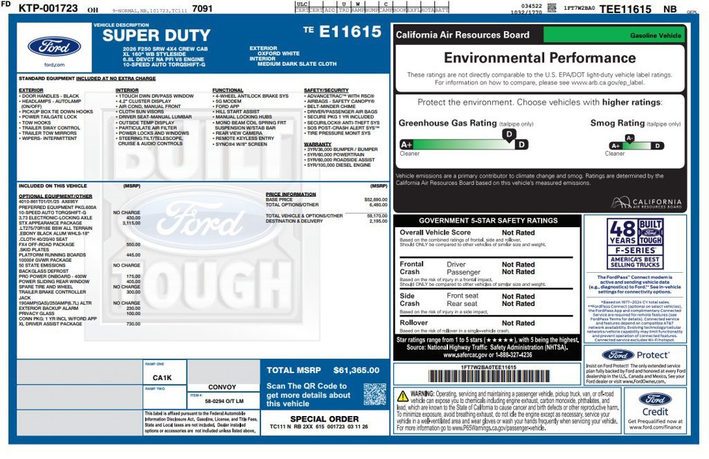 Used 2026 Ford F250 XL w/ STX Appearance Package AWD/4WD image 3