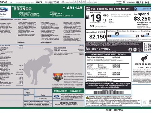 Used 2021 Ford Bronco Outer Banks image 3