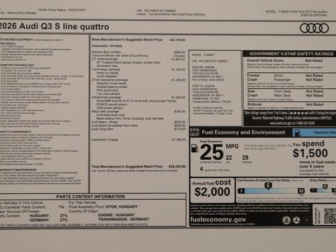 New 2026 Audi Q3 quattro 2.0T AWD/4WD image 37