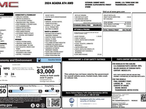 Used 2024 GMC Acadia AT4 w/ Luxury Package AWD/4WD image 39