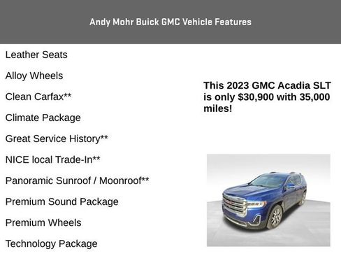 Used 2023 GMC Acadia SLT w/ Technology Package image 8