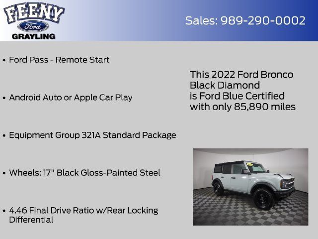 Used 2022 Ford Bronco Black Diamond AWD/4WD image 8