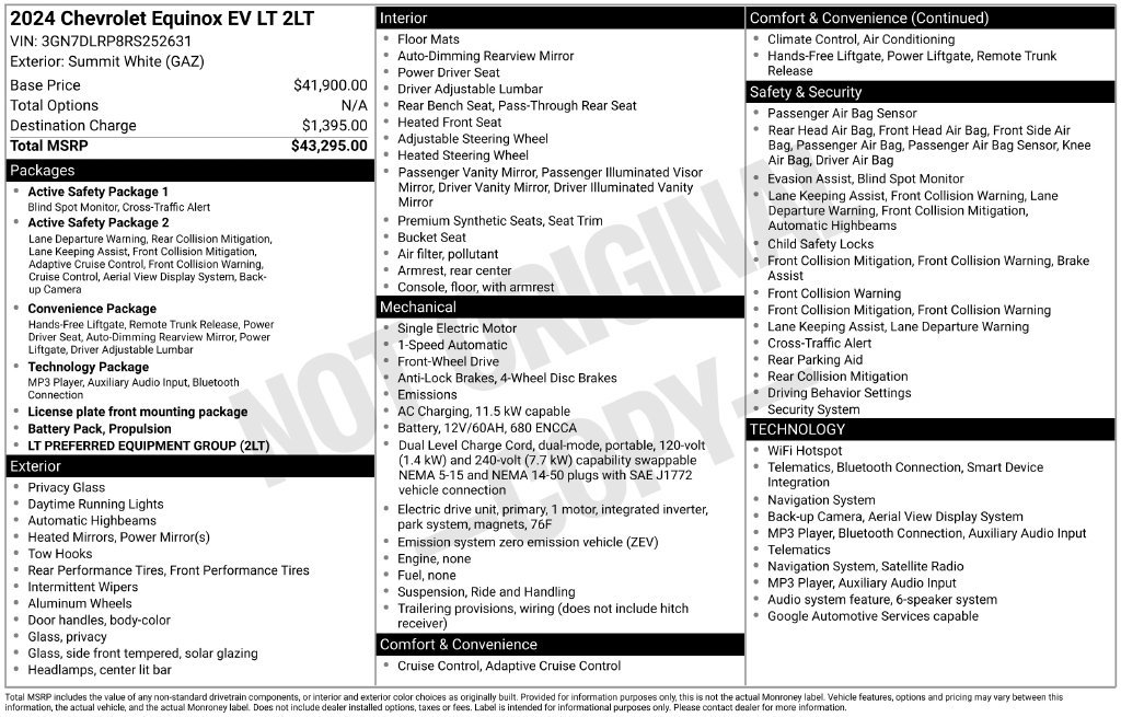 Used 2024 Chevrolet Equinox EV LT FWD image 6