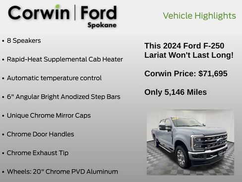Certified 2024 Ford F250 Lariat w/ Chrome Package image 19