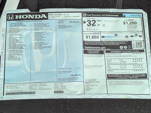 New 2025 Honda Accord LX image 17