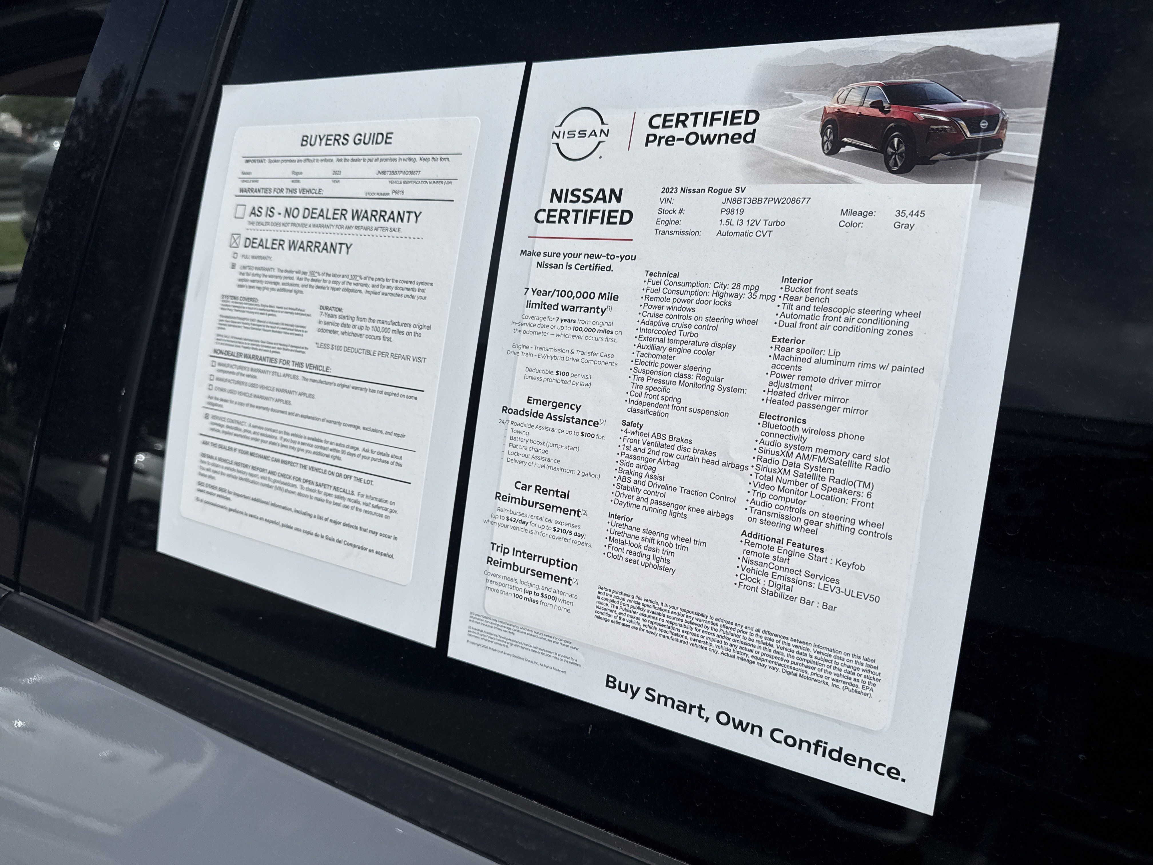 Certified 2023 Nissan Rogue SV w/ SV Premium B Package AWD/4WD image 8