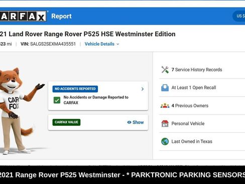 Used 2021 Land Rover Range Rover Westminster Edition AWD/4WD image 11