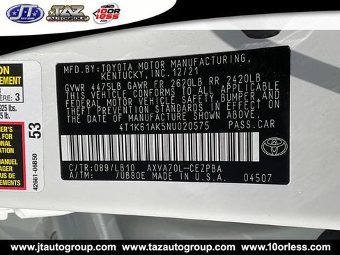 Used 2022 Toyota Camry XSE w/ Navigation Package FWD image 18