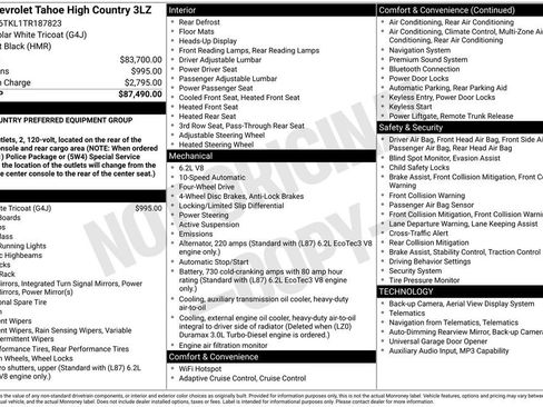 Used 2026 Chevrolet Tahoe High Country AWD/4WD image 5