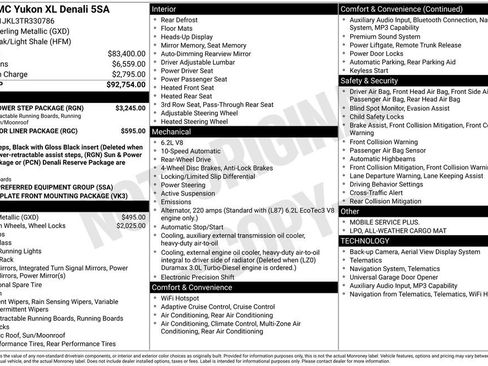 New 2026 GMC Yukon XL Denali w/ Sun & Power Step Package RWD image 17