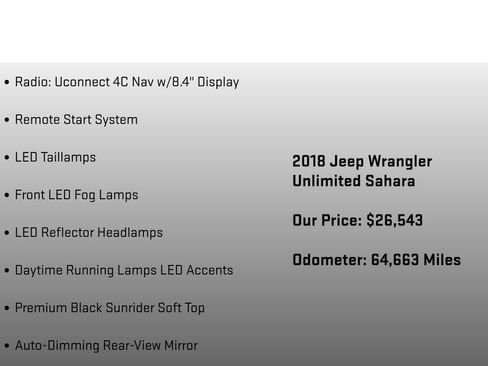 Used 2018 Jeep Wrangler Unlimited Sahara AWD/4WD image 30
