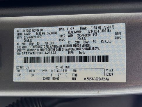 Used 2023 Ford F150 Platinum w/ Equipment Group 701A High AWD/4WD image 38