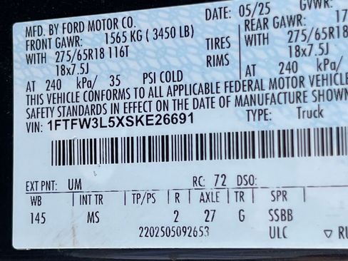 Used 2025 Ford F150 XLT w/ Equipment Group 301A Standard AWD/4WD image 12