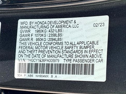 Certified 2023 Honda Accord EX image 35