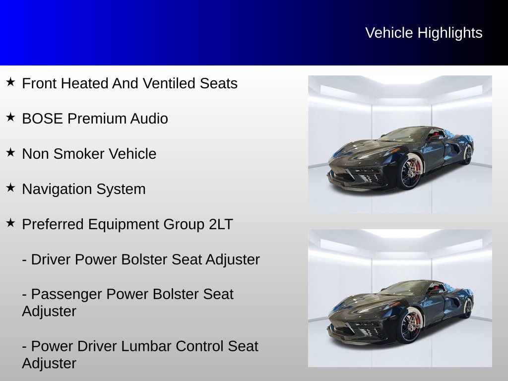 Used 2022 Chevrolet Corvette Stingray Preferred Conv w/ Battery Protection Package RWD image 8