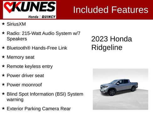 Used 2023 Honda Ridgeline RTL image 2