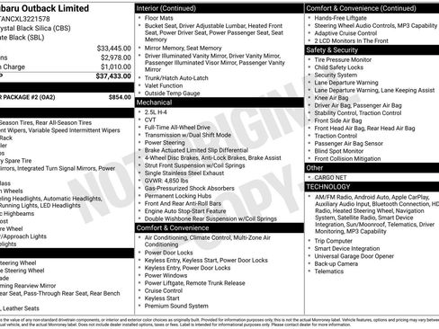 Used 2020 Subaru Outback Limited w/ Popular Package #2 image 7