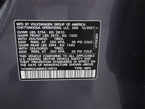 Used 2022 Volkswagen Atlas SE image 20