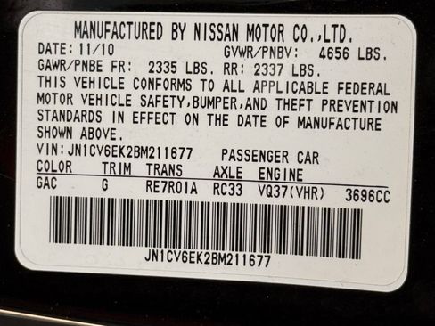 Used 2011 INFINITI G37 IPL RWD image 39