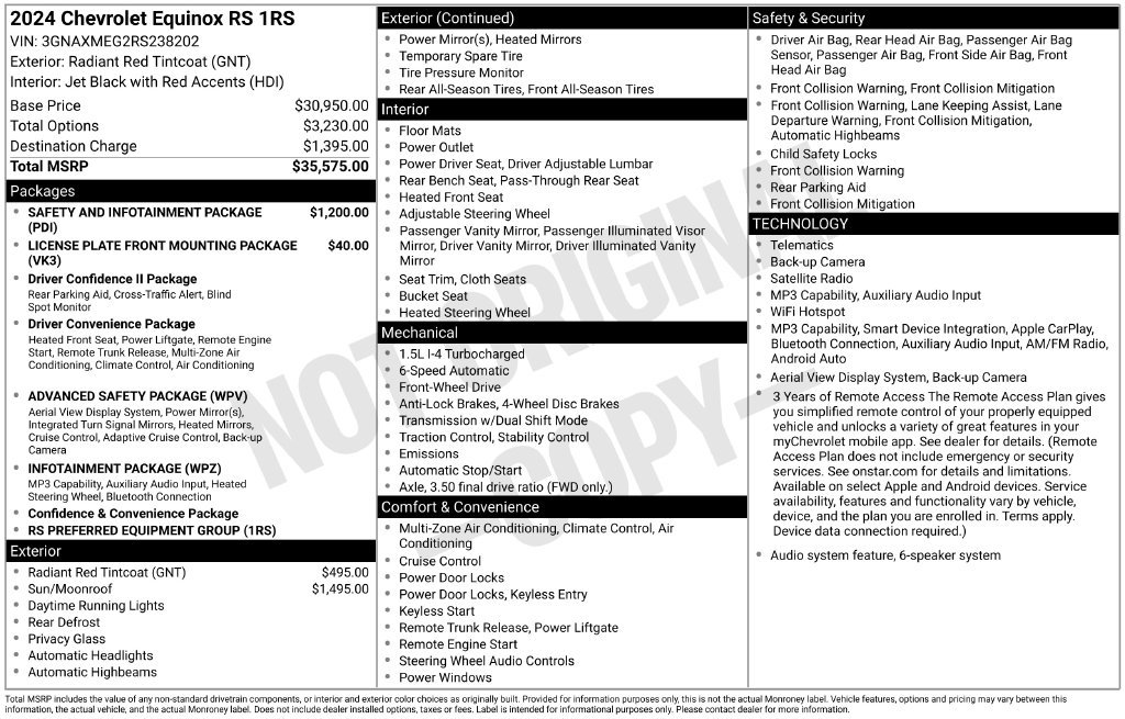 Used 2024 Chevrolet Equinox RS FWD image 8