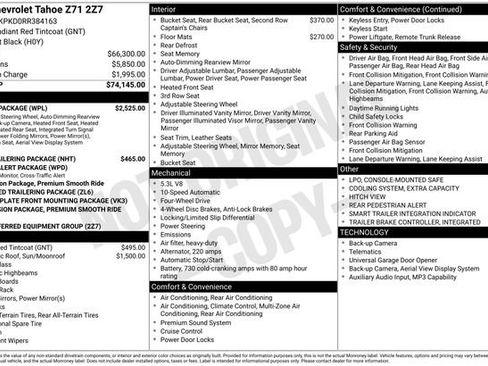 Used 2024 Chevrolet Tahoe Z71 w/ Luxury Package AWD/4WD image 28