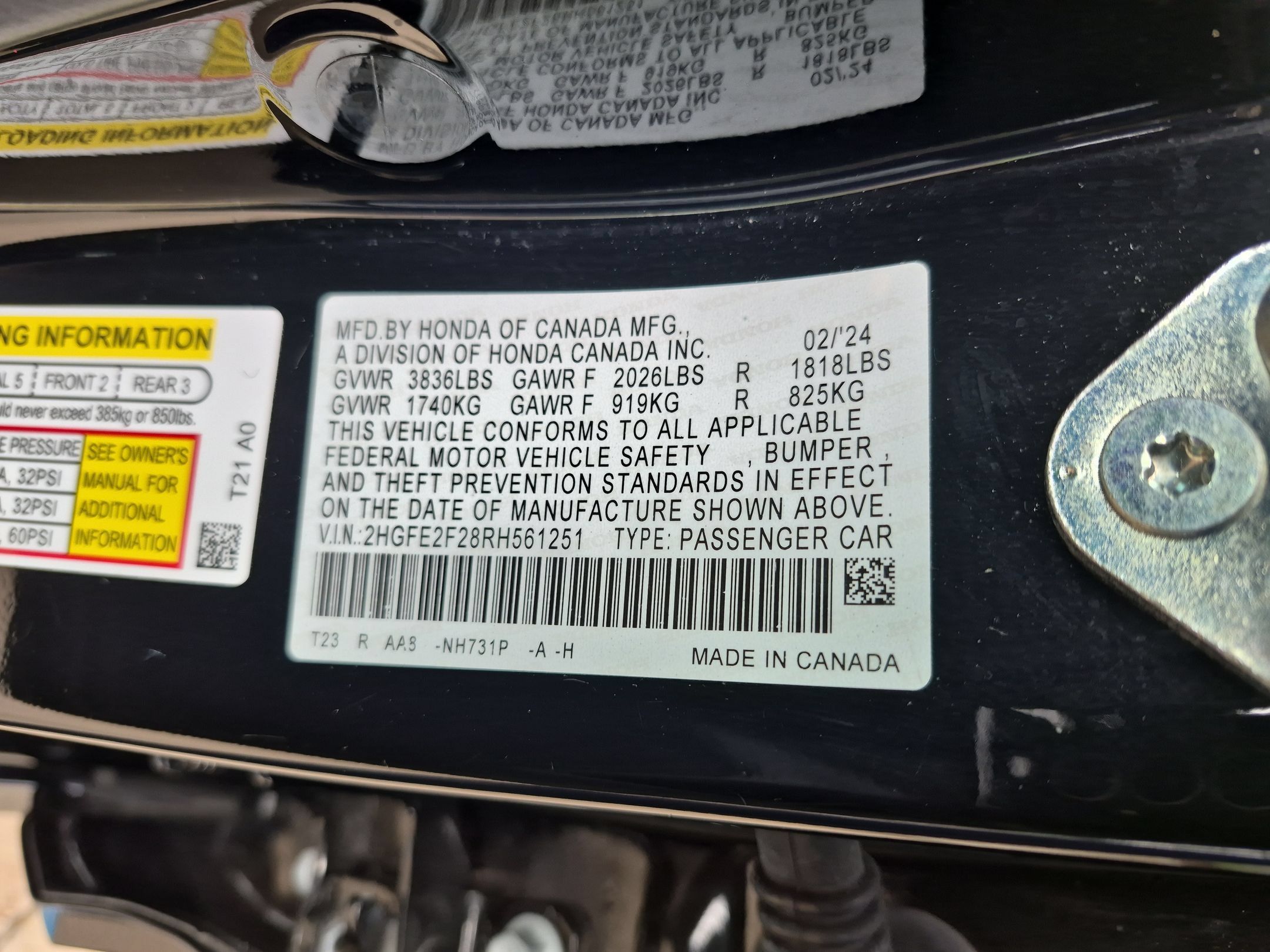 Used 2024 Honda Civic LX image 32