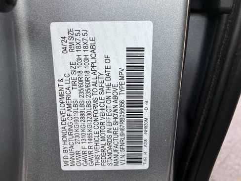 Certified 2024 Honda Odyssey EX-L image 37