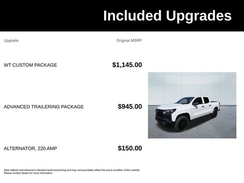 New 2026 Chevrolet Colorado W/T w/ WT Custom Package RWD image 6
