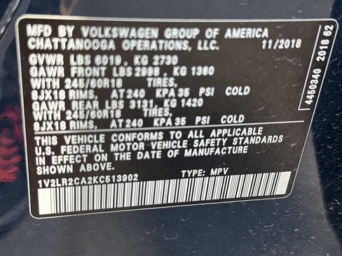Used 2019 Volkswagen Atlas SE AWD/4WD image 17