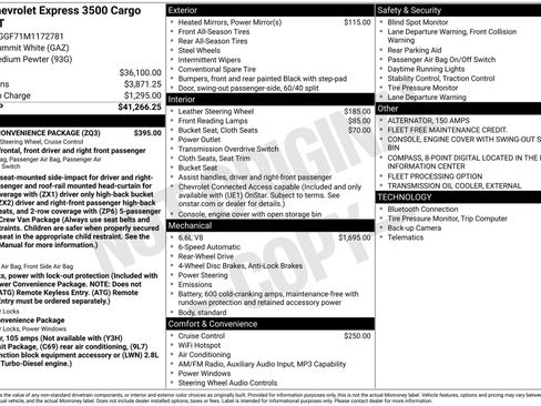 Used 2021 Chevrolet Express 3500 w/ Driver Convenience Package RWD image 4