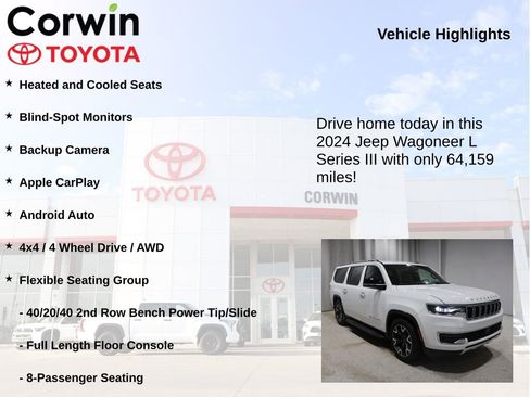 Used 2024 Jeep Wagoneer L Series III w/ Flexible Seating Group image 6