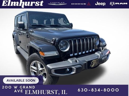 Used 2020 Jeep Wrangler Unlimited Sahara w/ Uconnect 4C Nav & Sound Group AWD/4WD image 1