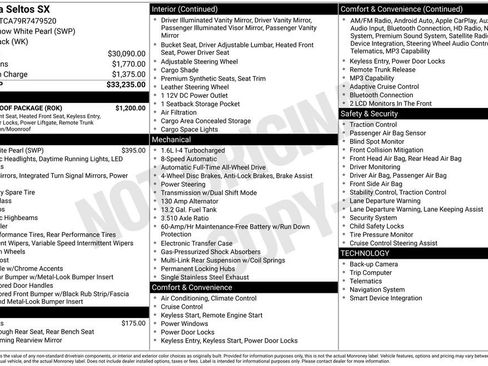 Used 2024 Kia Seltos SX w/ SX Sunroof Package image 6