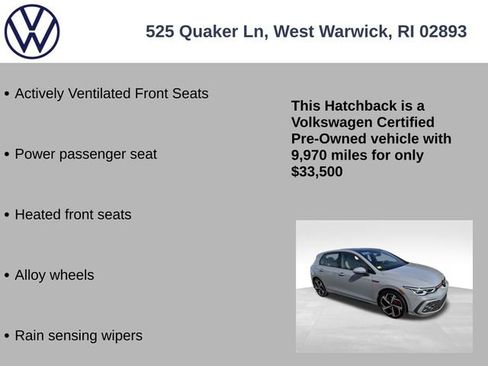 Certified 2024 Volkswagen GTI SE w/ SE Leather Seats Package image 25