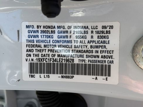 Used 2020 Honda Civic EX image 28