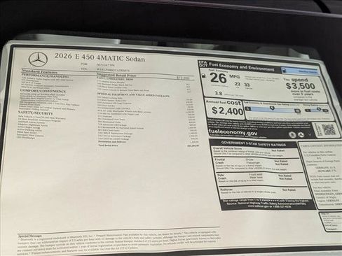 New 2026 Mercedes-Benz E 450 4MATIC Sedan image 19
