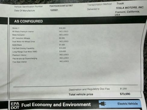 Used 2022 Tesla Model Y Long Range AWD/4WD image 2